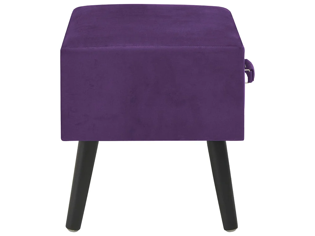 Nachttische 2 Stk. Dunkelviolett 40 x 35 x 40 cm Samt