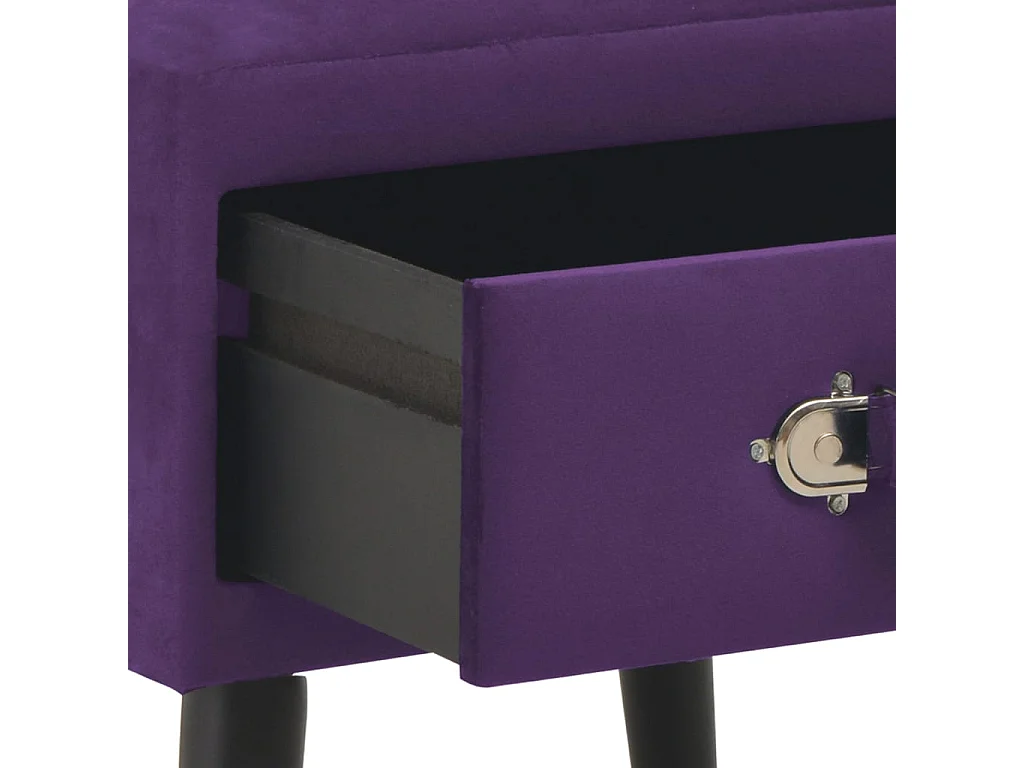 Nachttische 2 Stk. Dunkelviolett 40 x 35 x 40 cm Samt