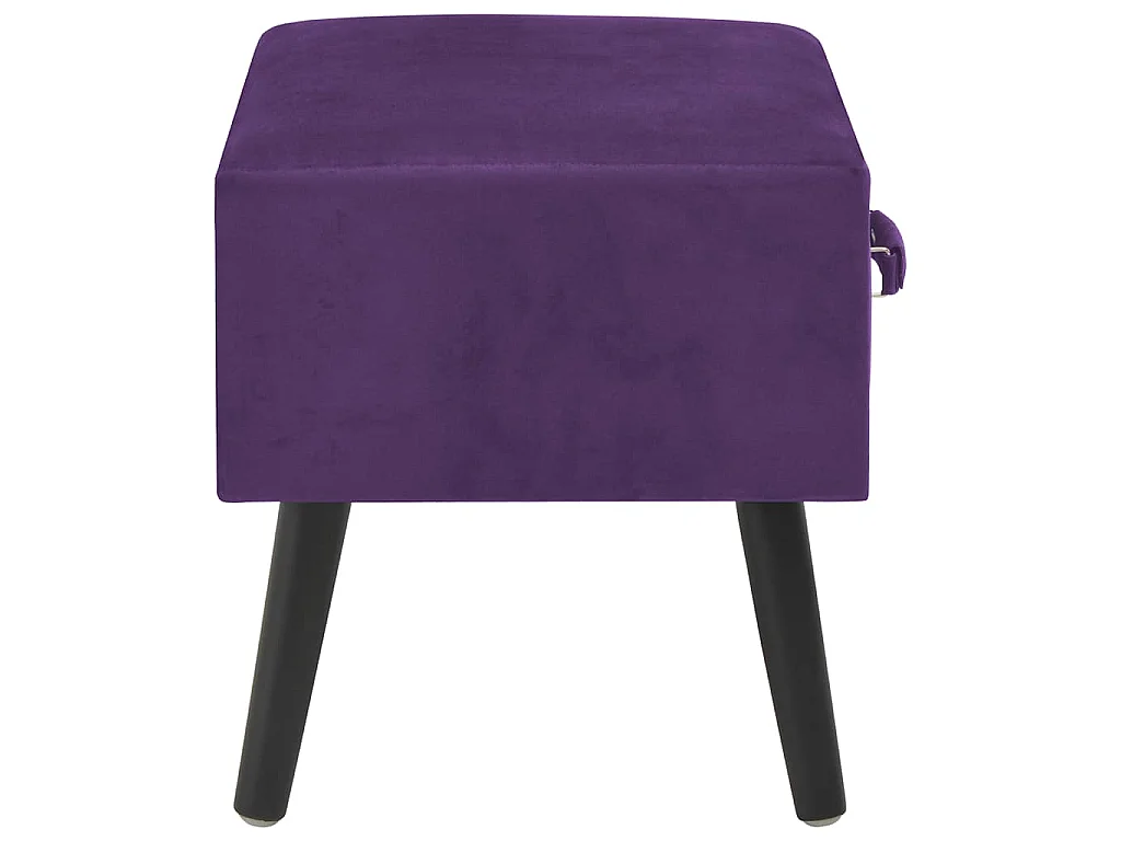 Nachttische 2 Stk. Dunkelviolett 40 x 35 x 40 cm Samt