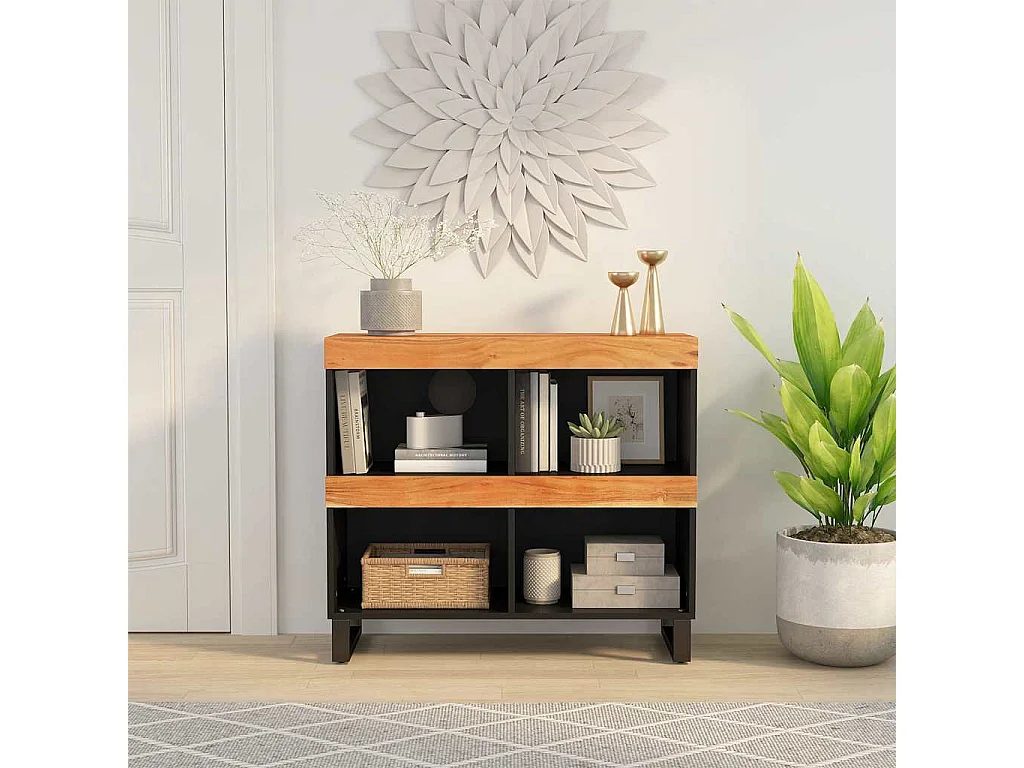 Armoire latérale 85x33x75 cm bois massif d'acacia