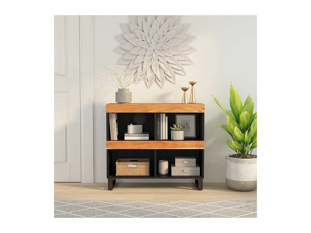 Armoire latérale 85x33x75 cm bois massif d'acacia