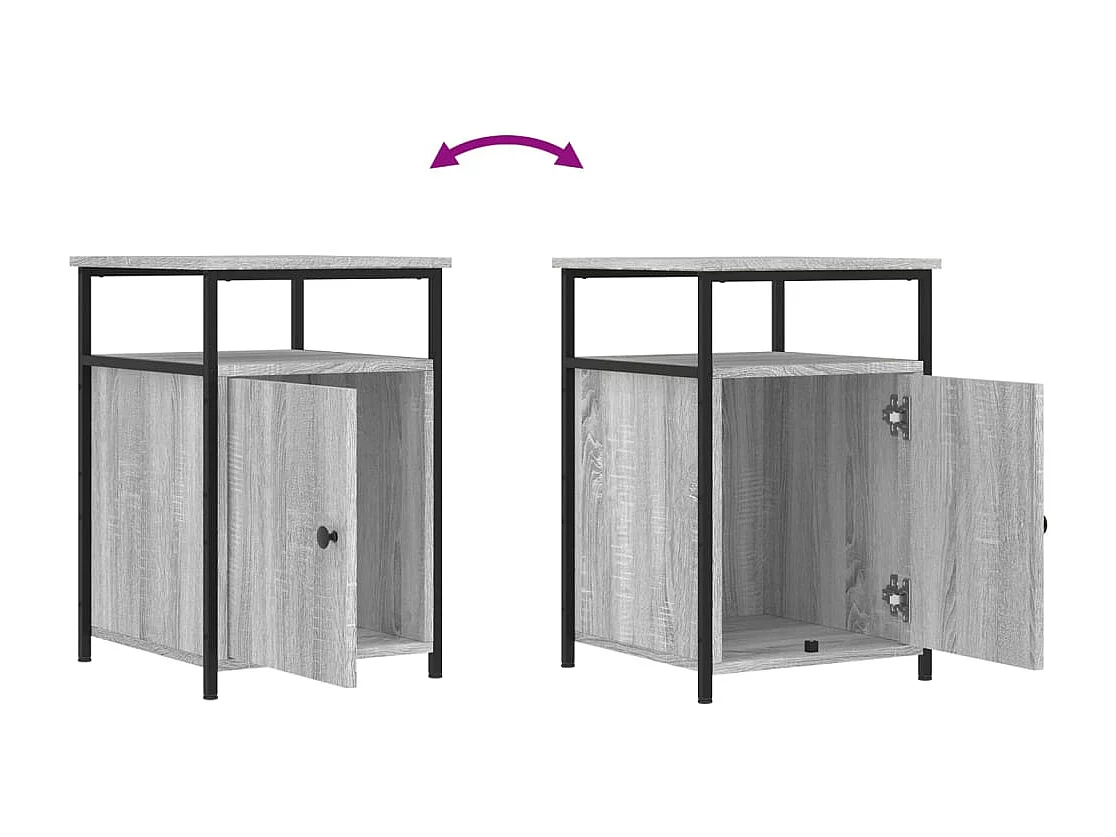 Nachttisch Grau Sonoma 40x42x60 cm Holzwerkstoff