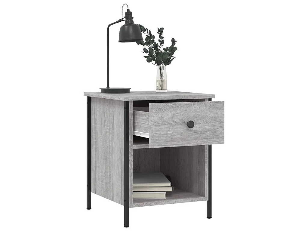 Nachttisch Grau Sonoma-Eiche 40x42x50 cm Holzwerkstoff