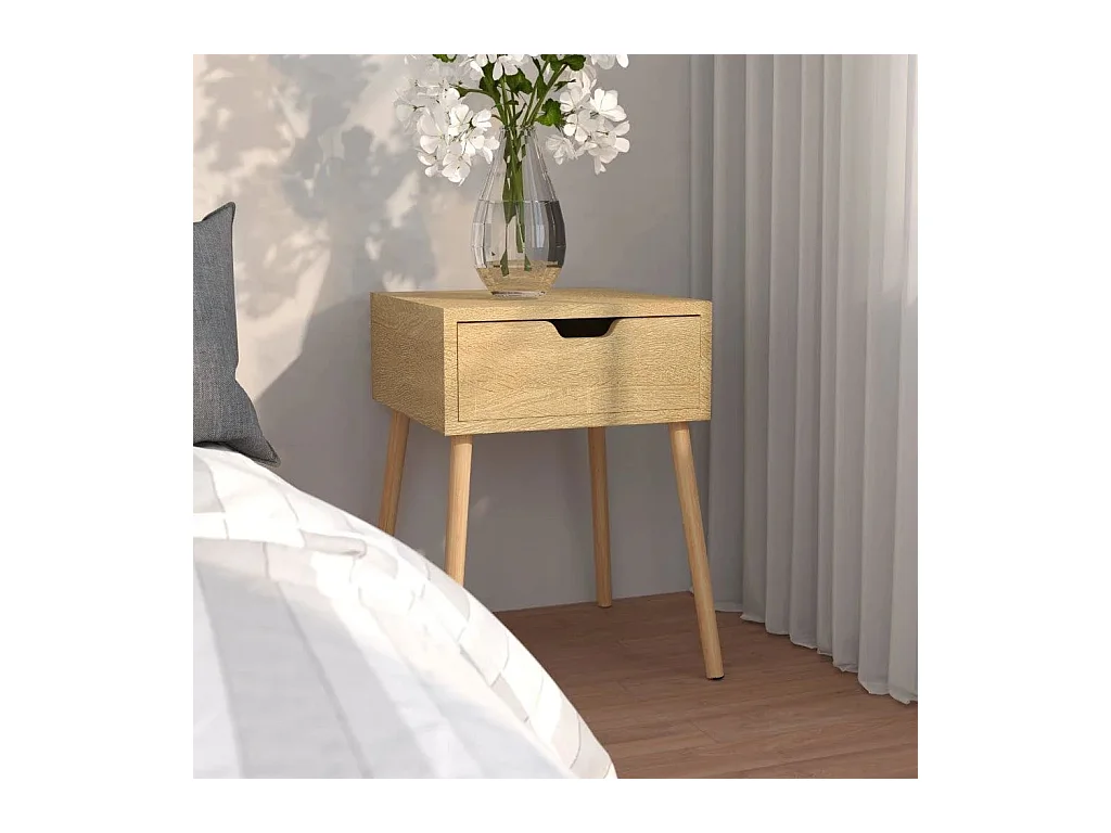 Table de chevet Chêne sonoma 40x40x56 cm Bois d'ingénierie