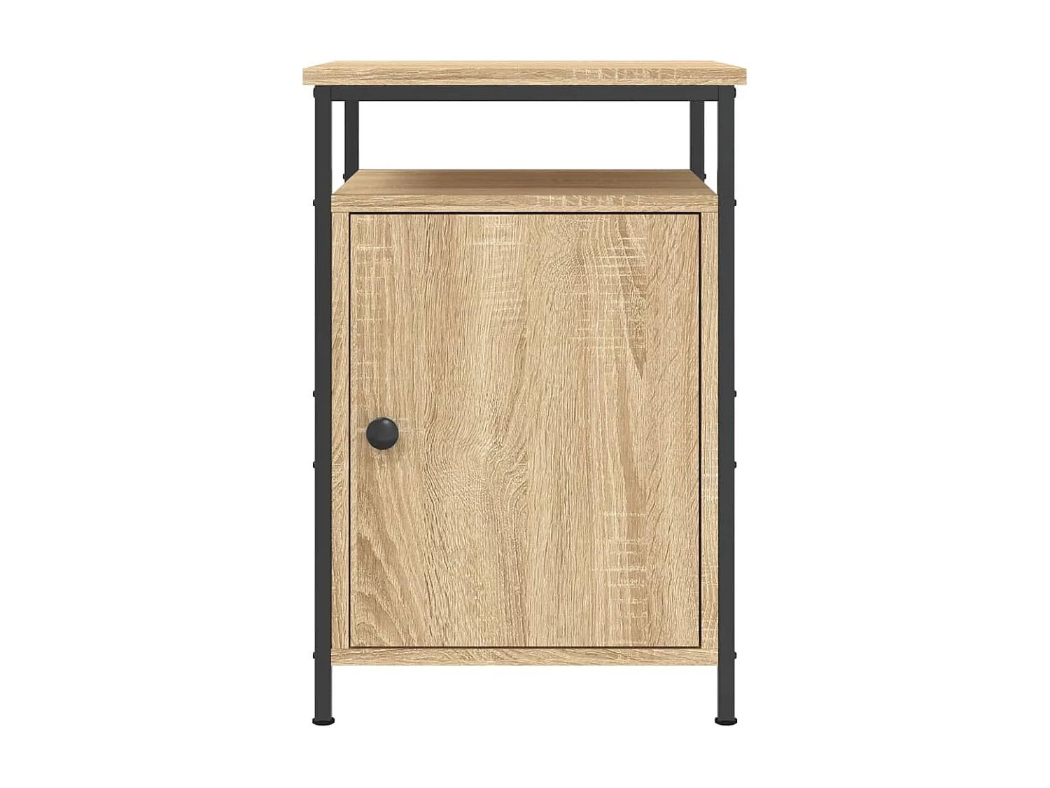 Mesita de noche madera contrachapada roble sonoma 40x42x60 cm