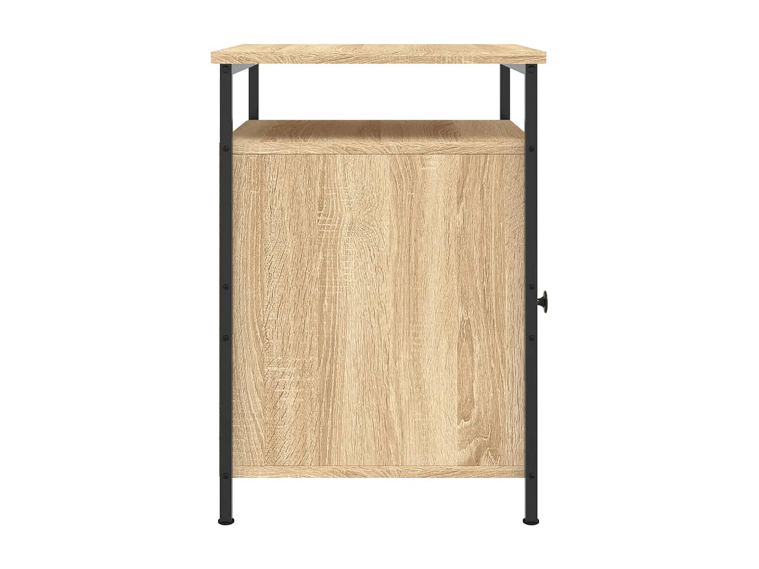 Mesita de noche madera contrachapada roble sonoma 40x42x60 cm