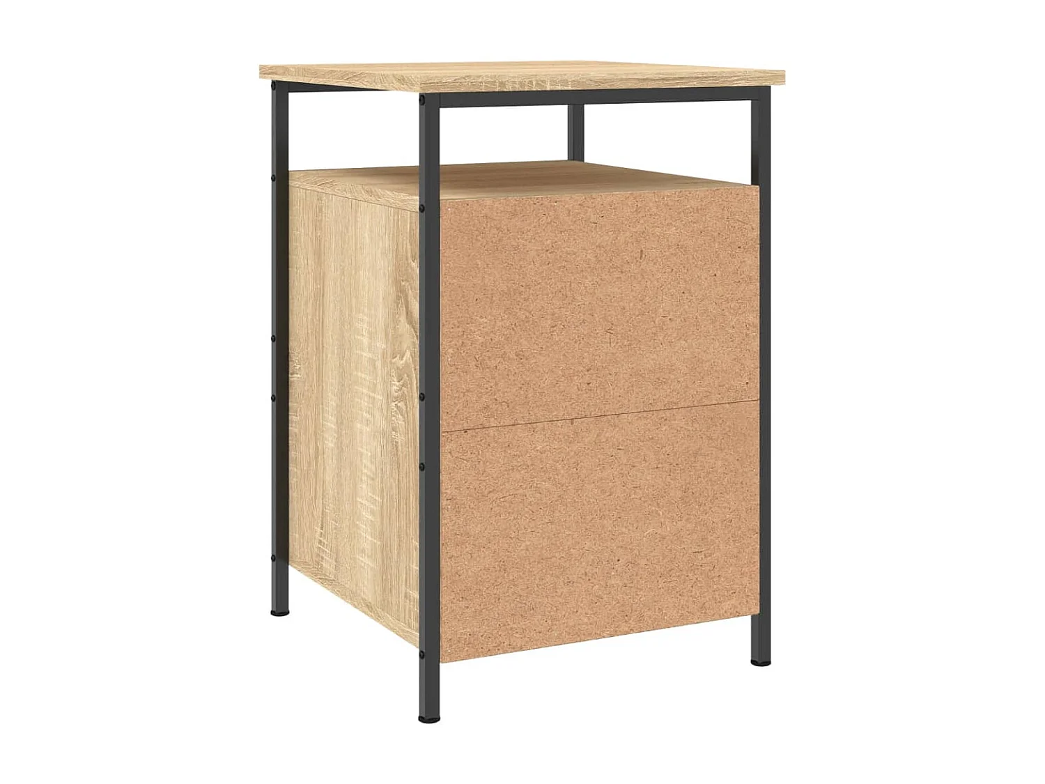 Mesita de noche madera contrachapada roble sonoma 40x42x60 cm