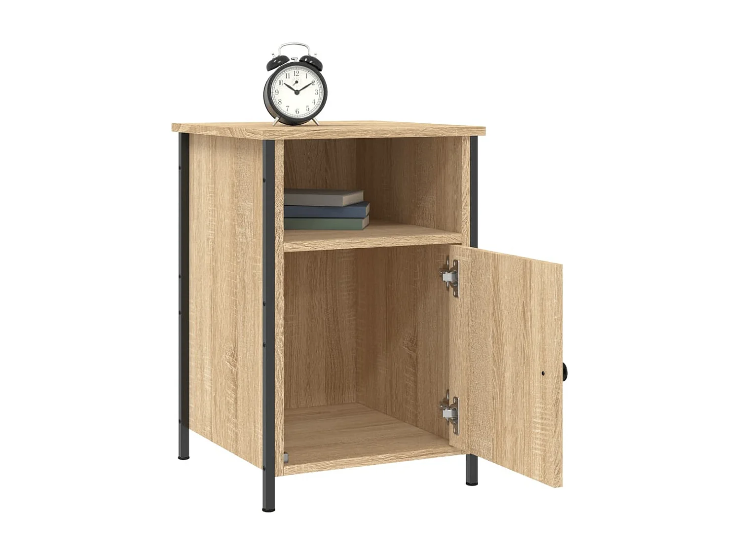 Nachtkastje 40x42x60 cm bewerkt hout sonoma eikenkleurig