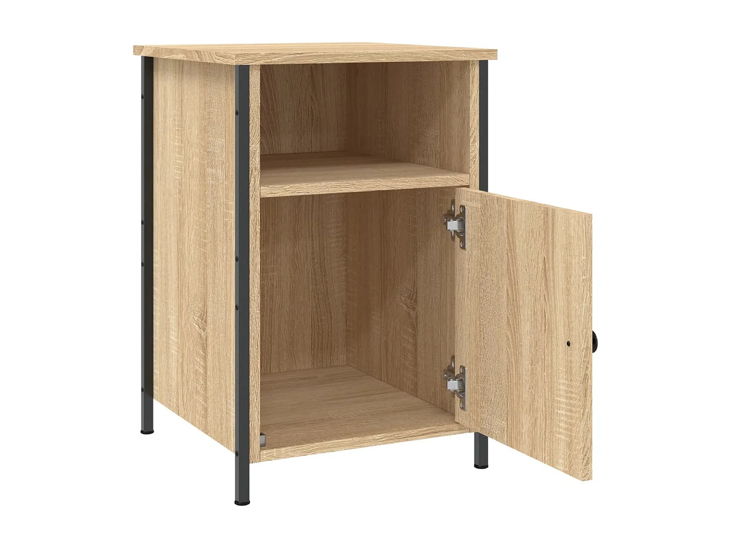Nachtkastje 40x42x60 cm bewerkt hout sonoma eikenkleurig