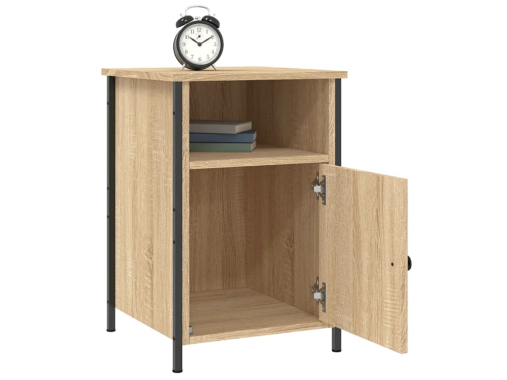 Nachtkastje 40x42x60 cm bewerkt hout sonoma eikenkleurig