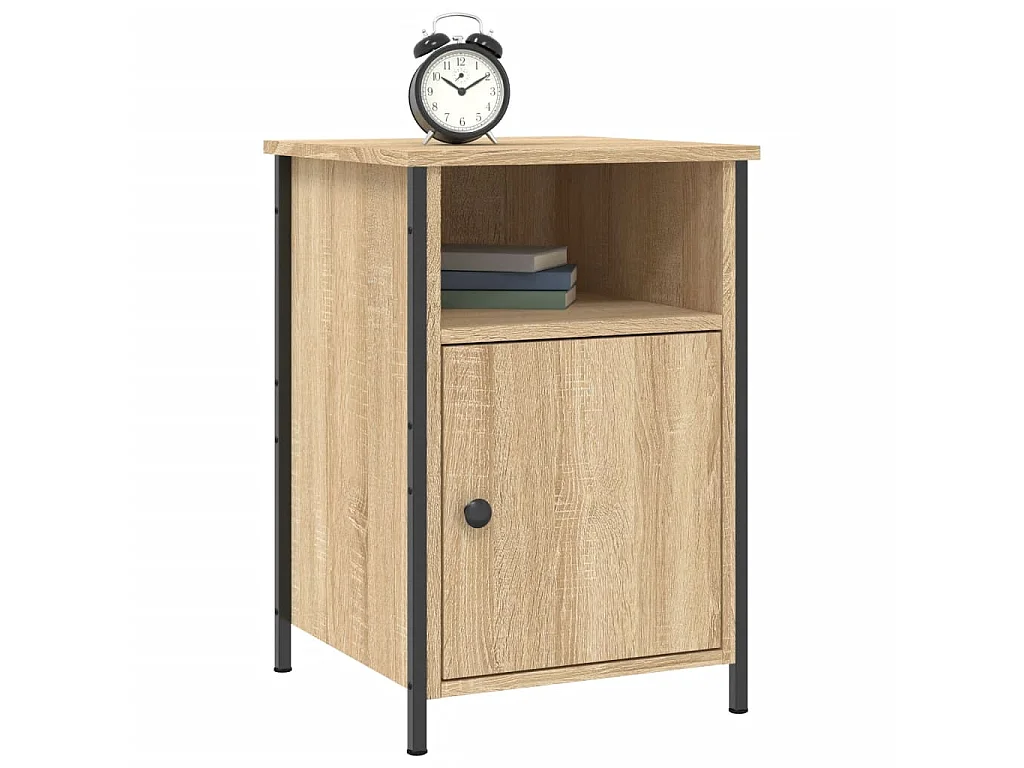 Nachtkastje 40x42x60 cm bewerkt hout sonoma eikenkleurig