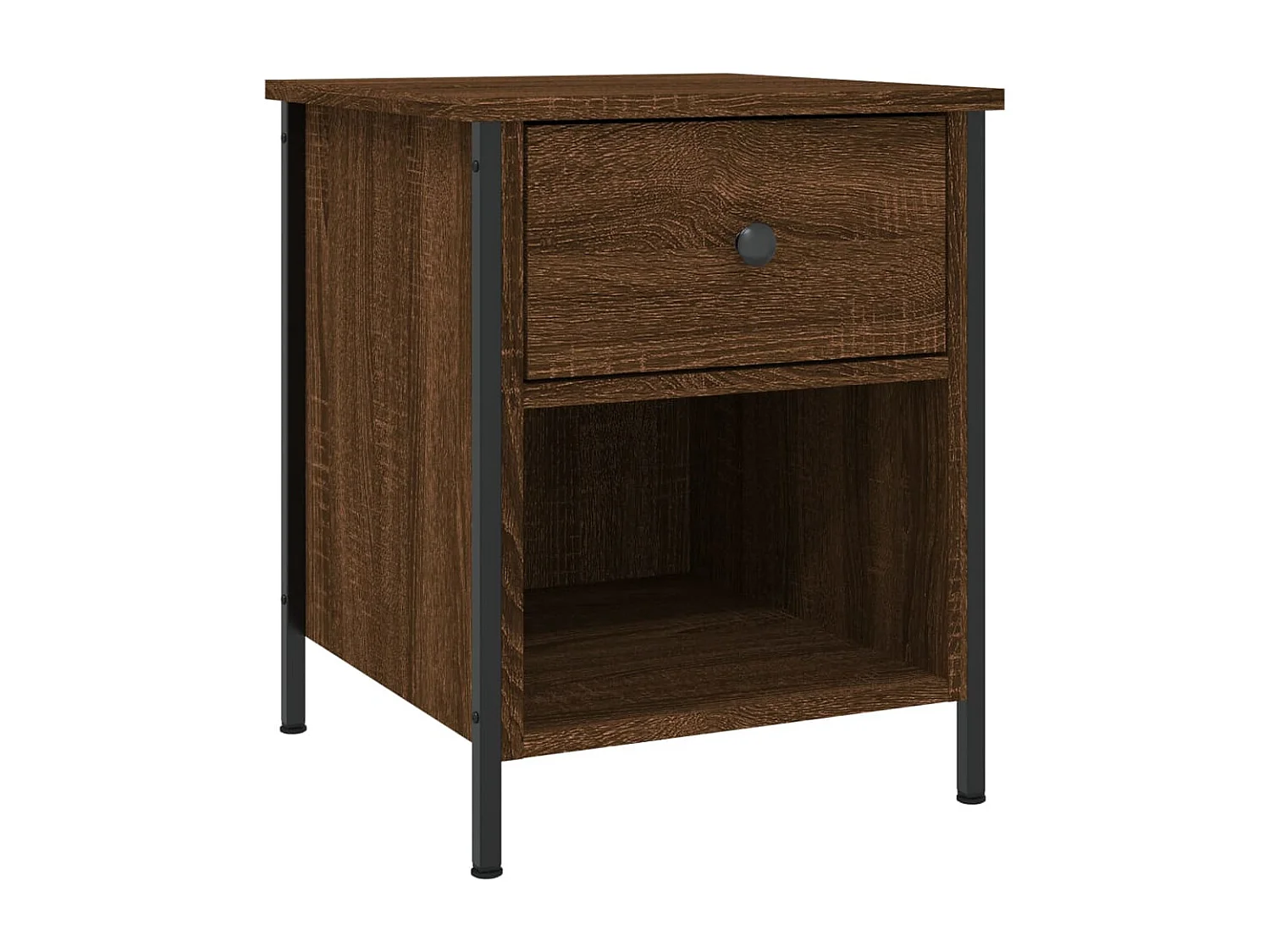 Table de chevet chêne marron 40x42x50 cm bois d'ingénierie