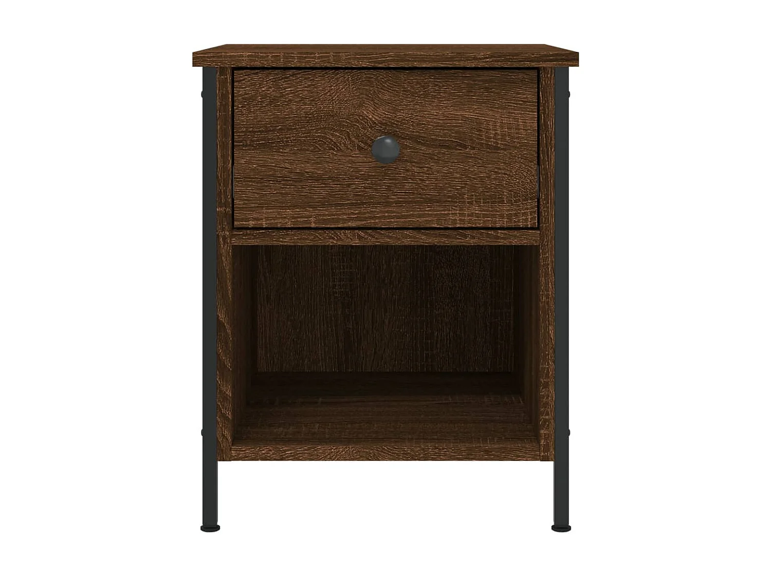 Table de chevet chêne marron 40x42x50 cm bois d'ingénierie