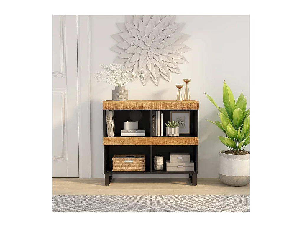 Beistellschrank 85x33x75 cm Massivholz Mango
