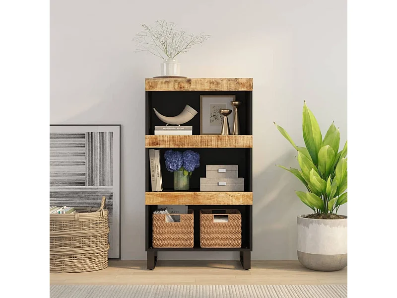 Armoire latérale 60x33x107 cm bois massif de manguier