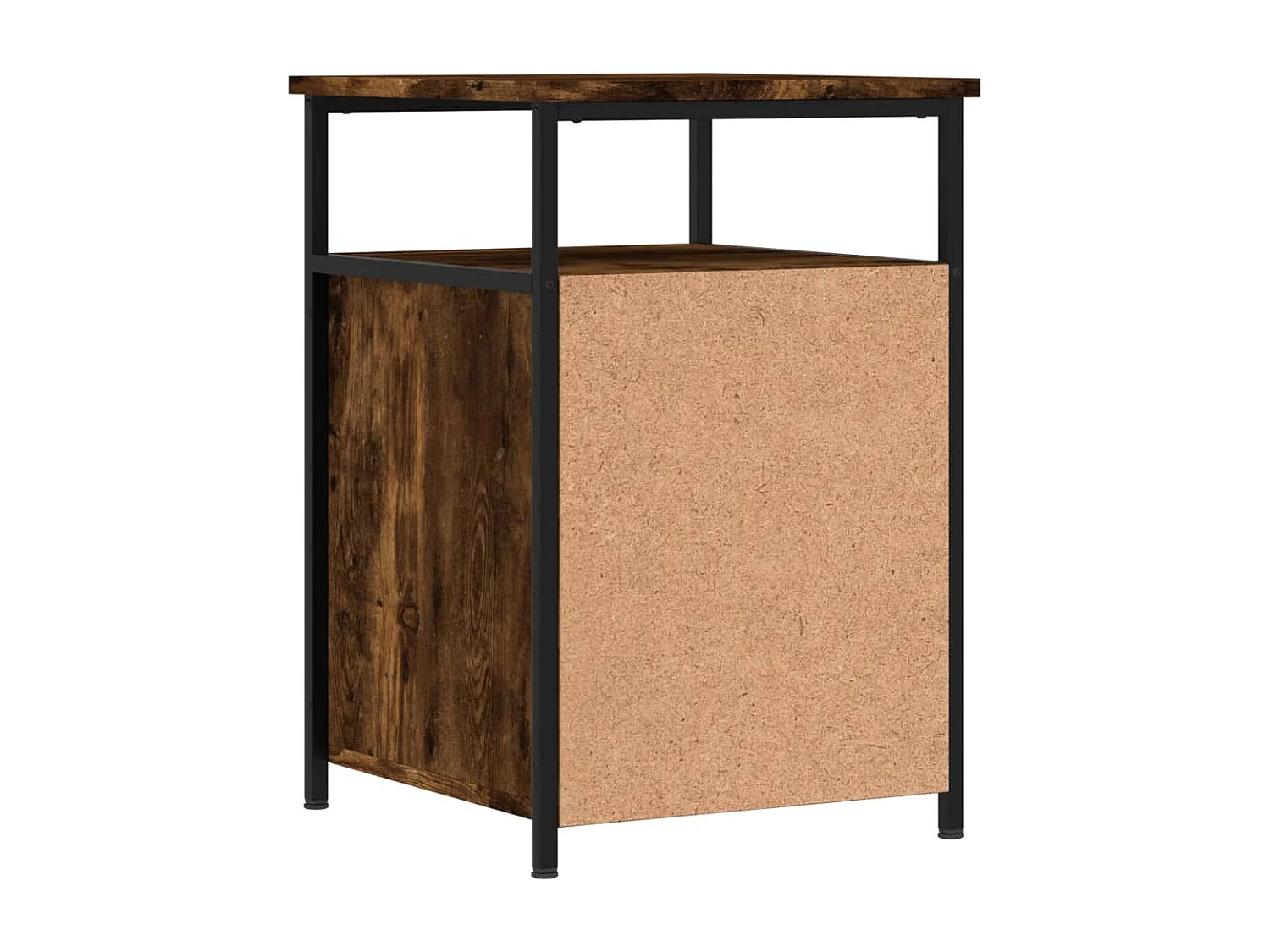 Table de chevet chêne fumé 40x42x60 cm bois d'ingénierie