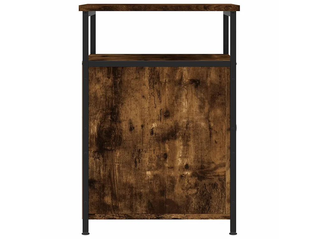 Table de chevet chêne fumé 40x42x60 cm bois d'ingénierie