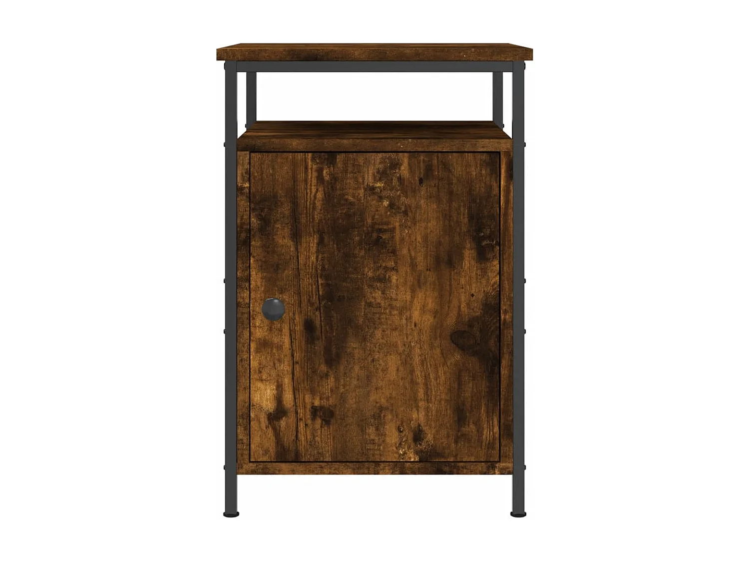 Table de chevet chêne fumé 40x42x60 cm bois d'ingénierie