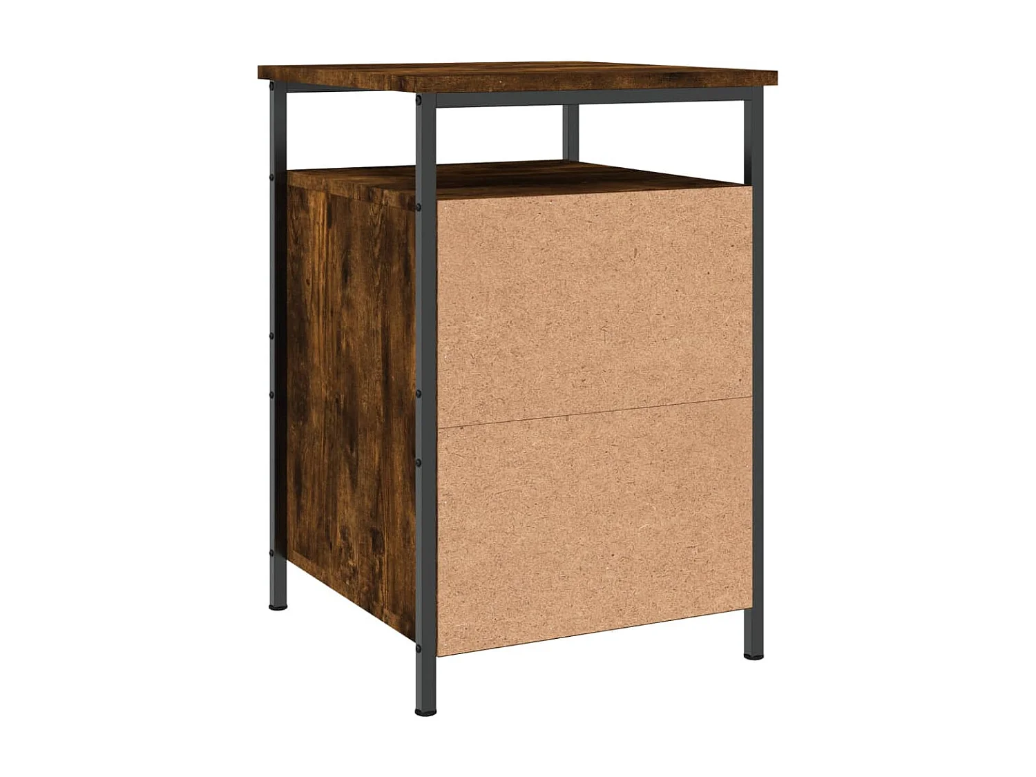 Table de chevet chêne fumé 40x42x60 cm bois d'ingénierie