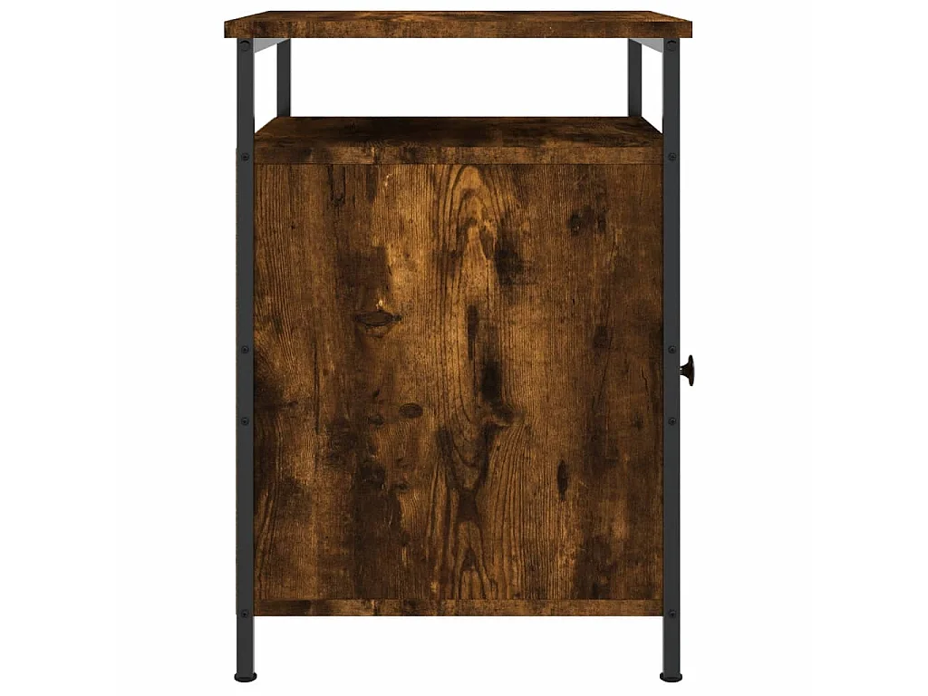 Table de chevet chêne fumé 40x42x60 cm bois d'ingénierie