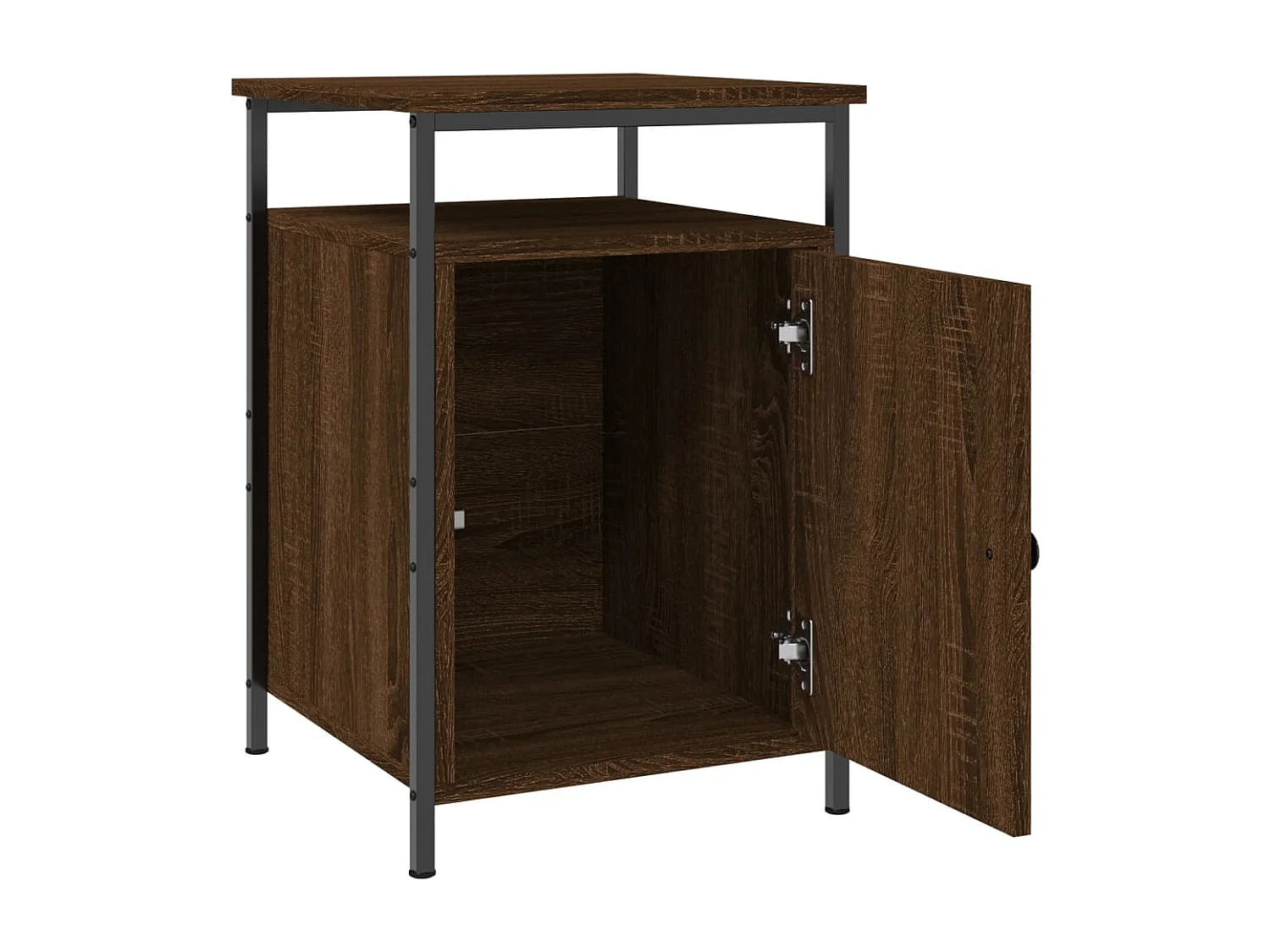 Table de chevet chêne marron 40x42x60 cm bois d'ingénierie