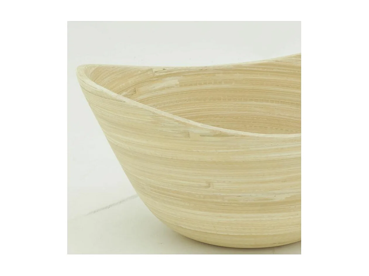 Corbeille ovale en bambou Lot de 2