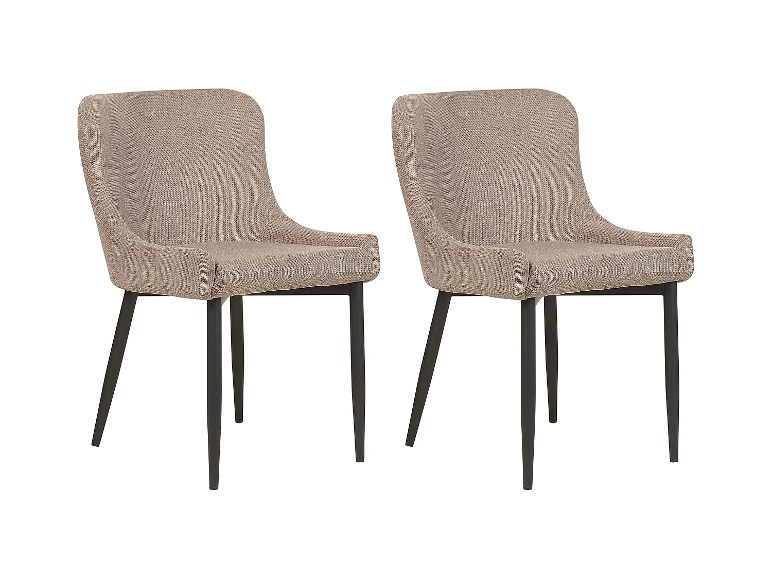 Set van 2 eetkamerstoelen EVERLY Taupe