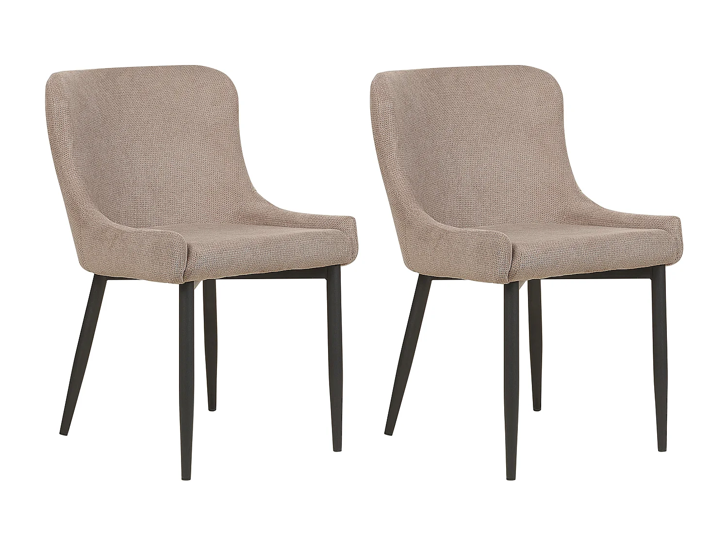 Set van 2 eetkamerstoelen EVERLY Taupe