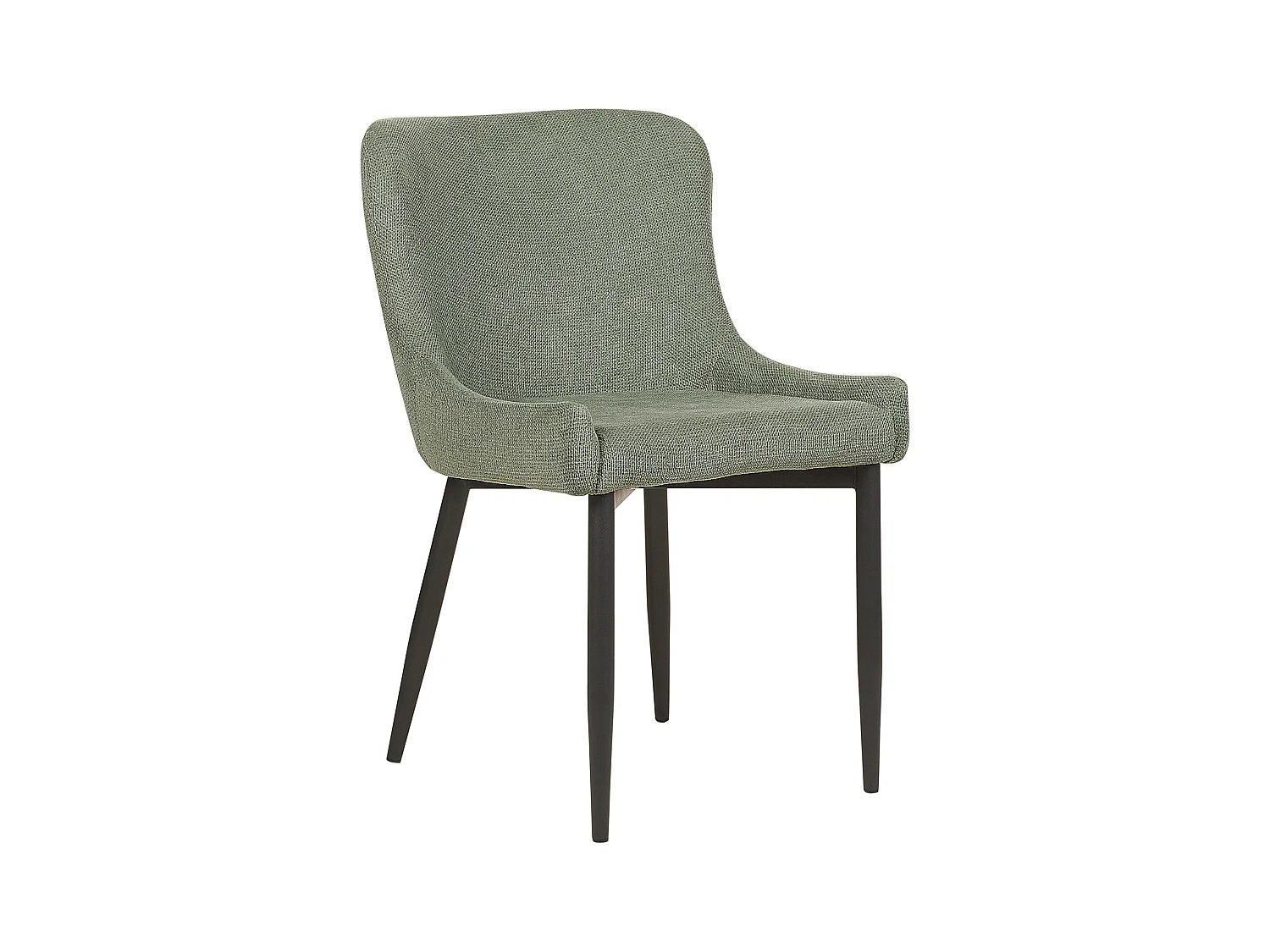 Eetkamerstoel Set van 2 Stof Groen EVERLY