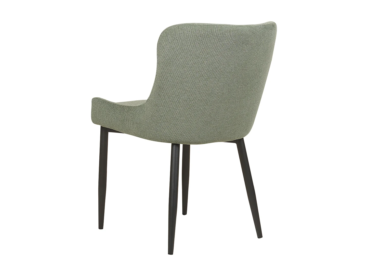 Chaise de salle à manger Set de 2 Tissu Vert EVERLY
