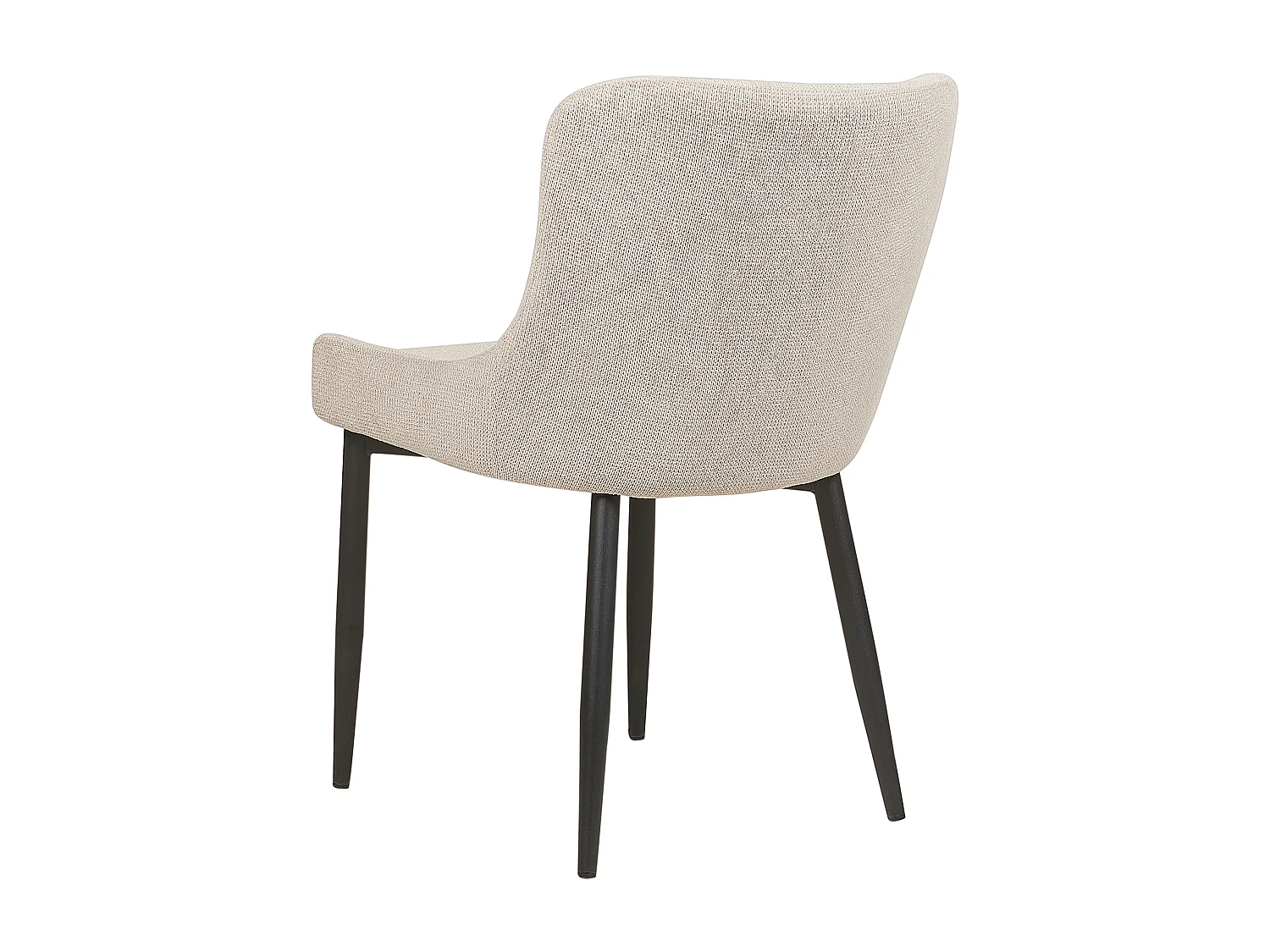 Lot de 2 chaises de salle à manger EVERLY Tissu Beige clair