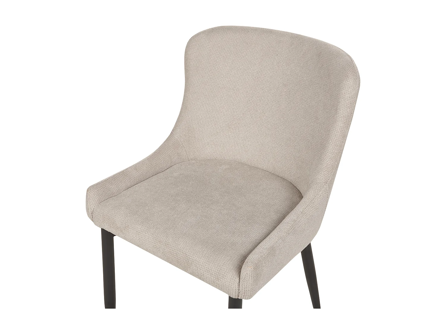 Lot de 2 chaises de salle à manger EVERLY Tissu Beige clair