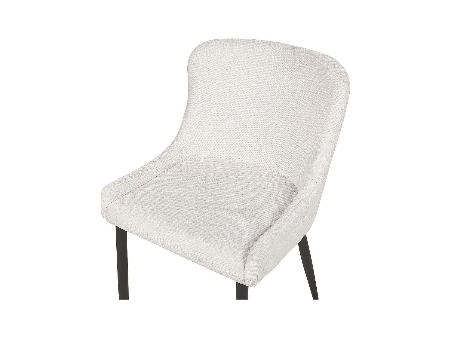 Eetkamerstoel Set van 2 Stof Gebroken wit EVERLY