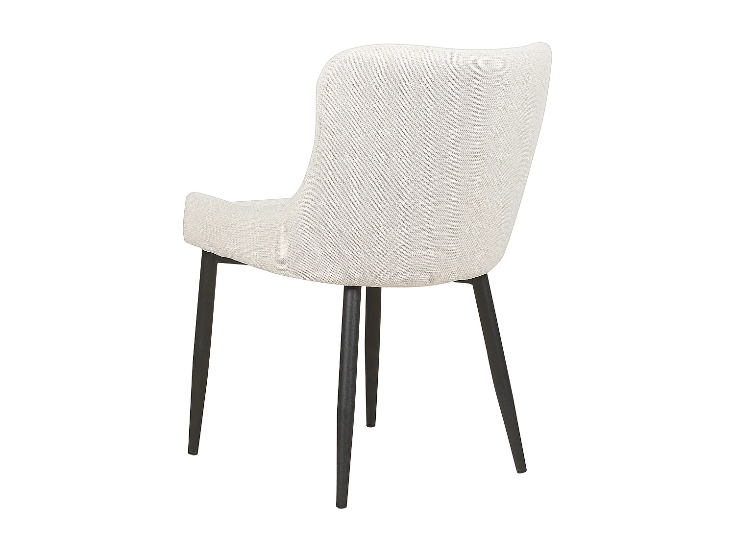 Chaise de salle à manger Set de 2 Tissu Blanc cassé EVERLY
