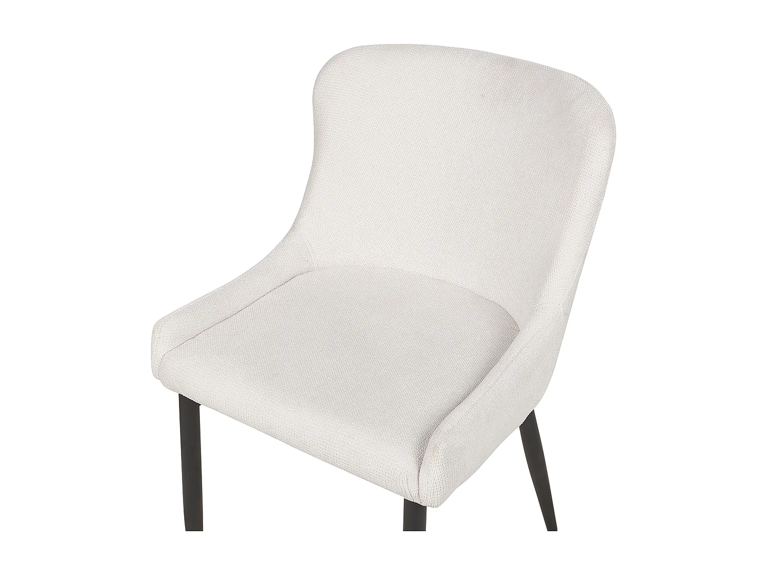Chaise de salle à manger Set de 2 Tissu Blanc cassé EVERLY