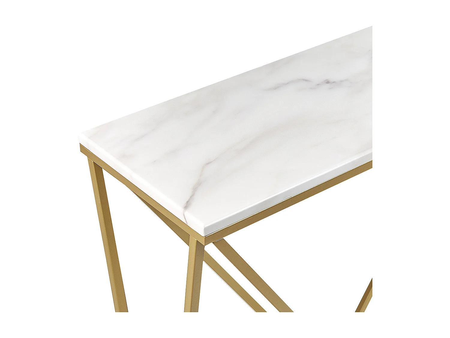 Konsolentisch Marmoroptik weiß / goldene Beine modernes elegantes Design Hazen