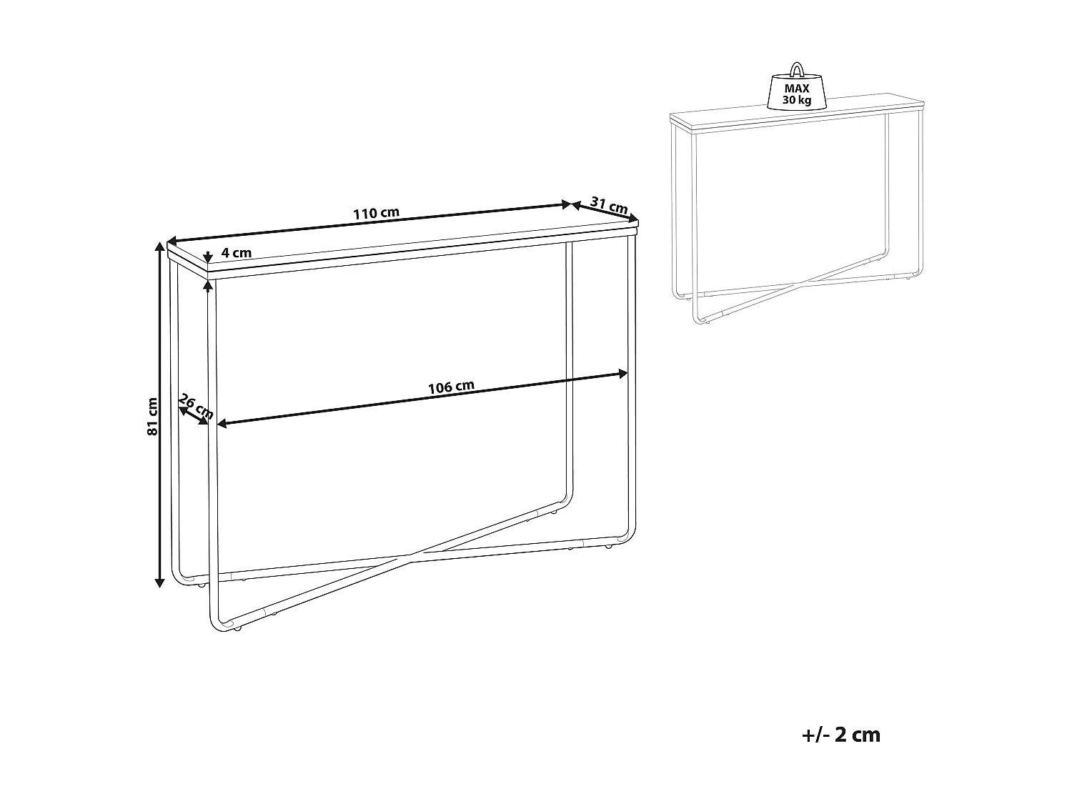 Consola LAKOTA Efeito de betão cinzento