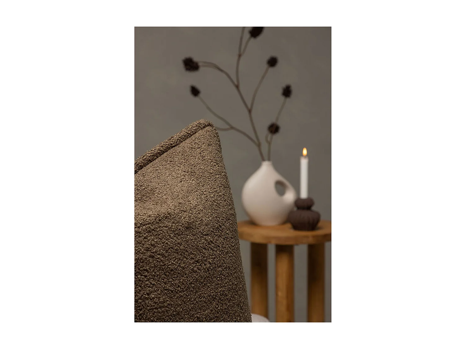 Tuva kussensloop 60x60cm bruin.