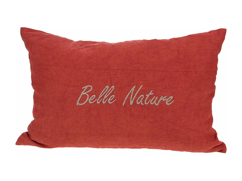 Coussin à message Nature 40 x 60 cm Terracotta