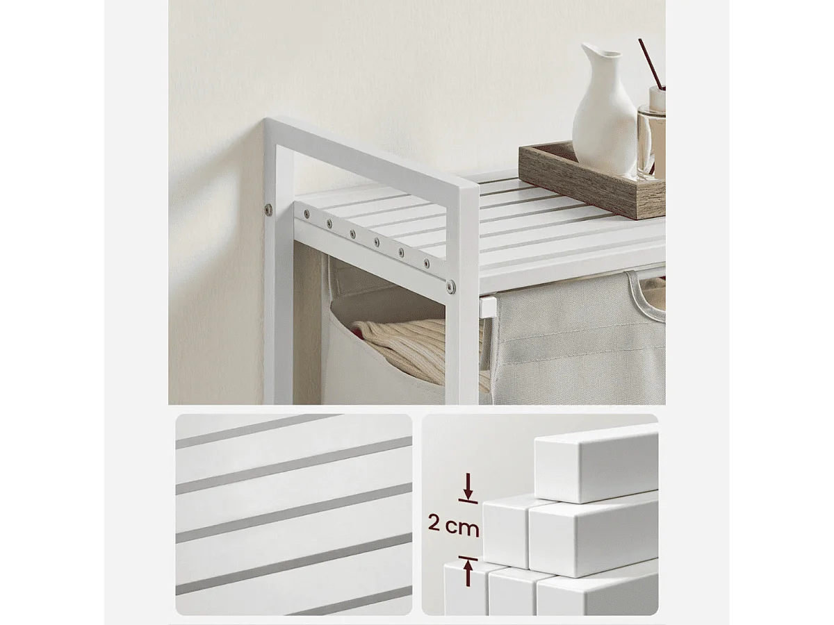 Cesto per biancheria 1 scomparto scorrevole - L50 cm