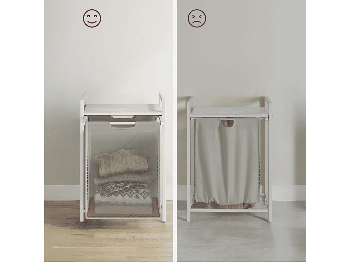 Wasmand 1 uitschuifbaar compartiment - L50 cm