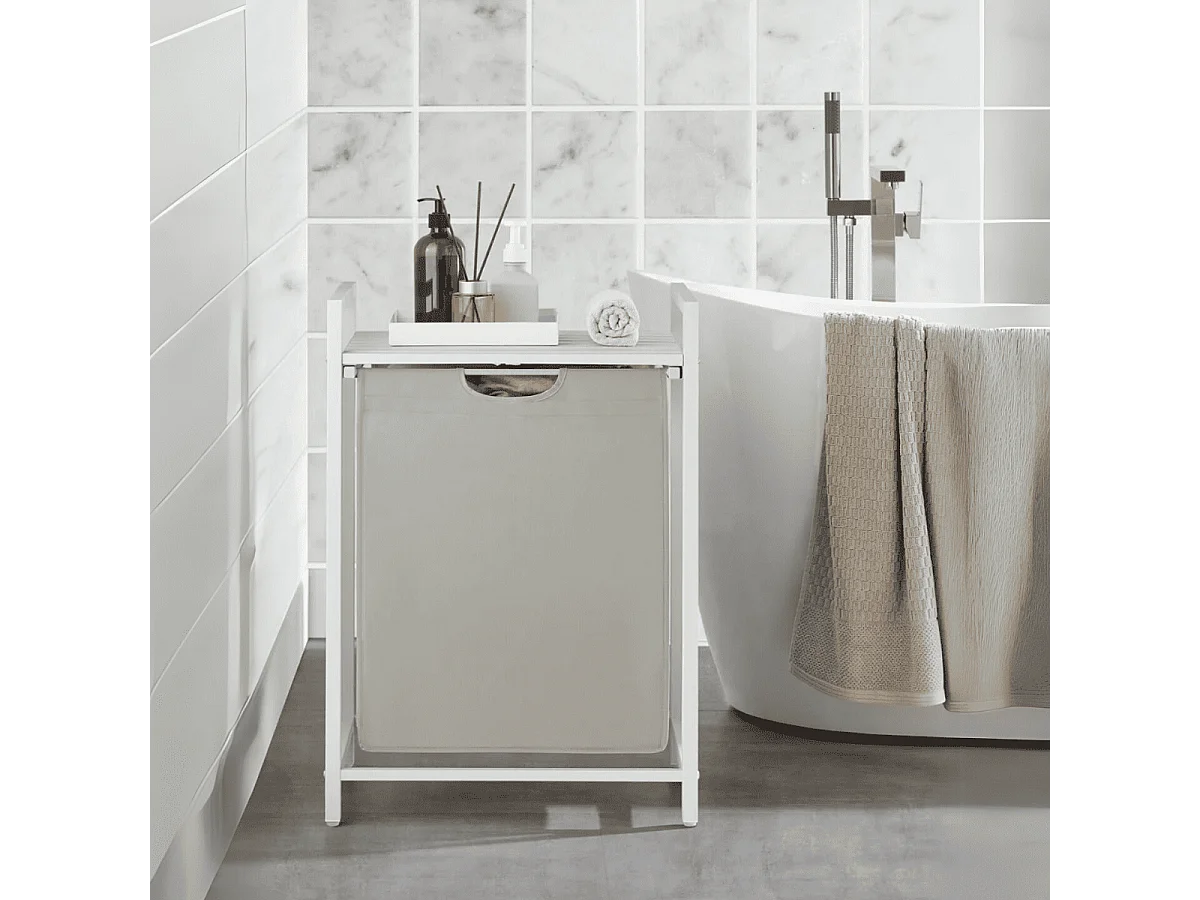 Cesto per biancheria 1 scomparto scorrevole - L50 cm