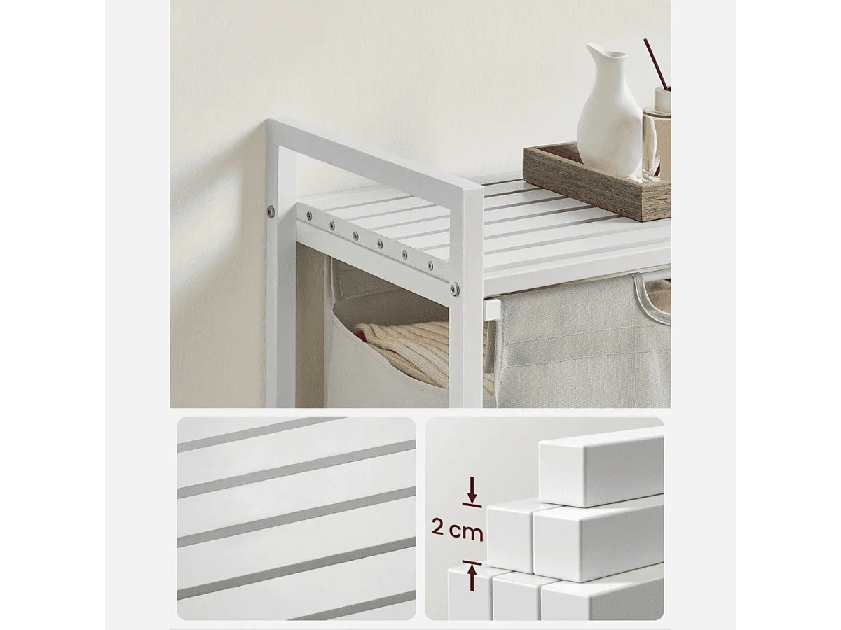 Cesto per biancheria 1 scomparto scorrevole - L50 cm