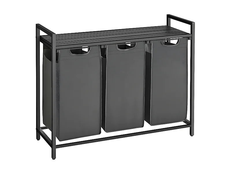 Cesto per biancheria 3 scomparti - L92,5 cm