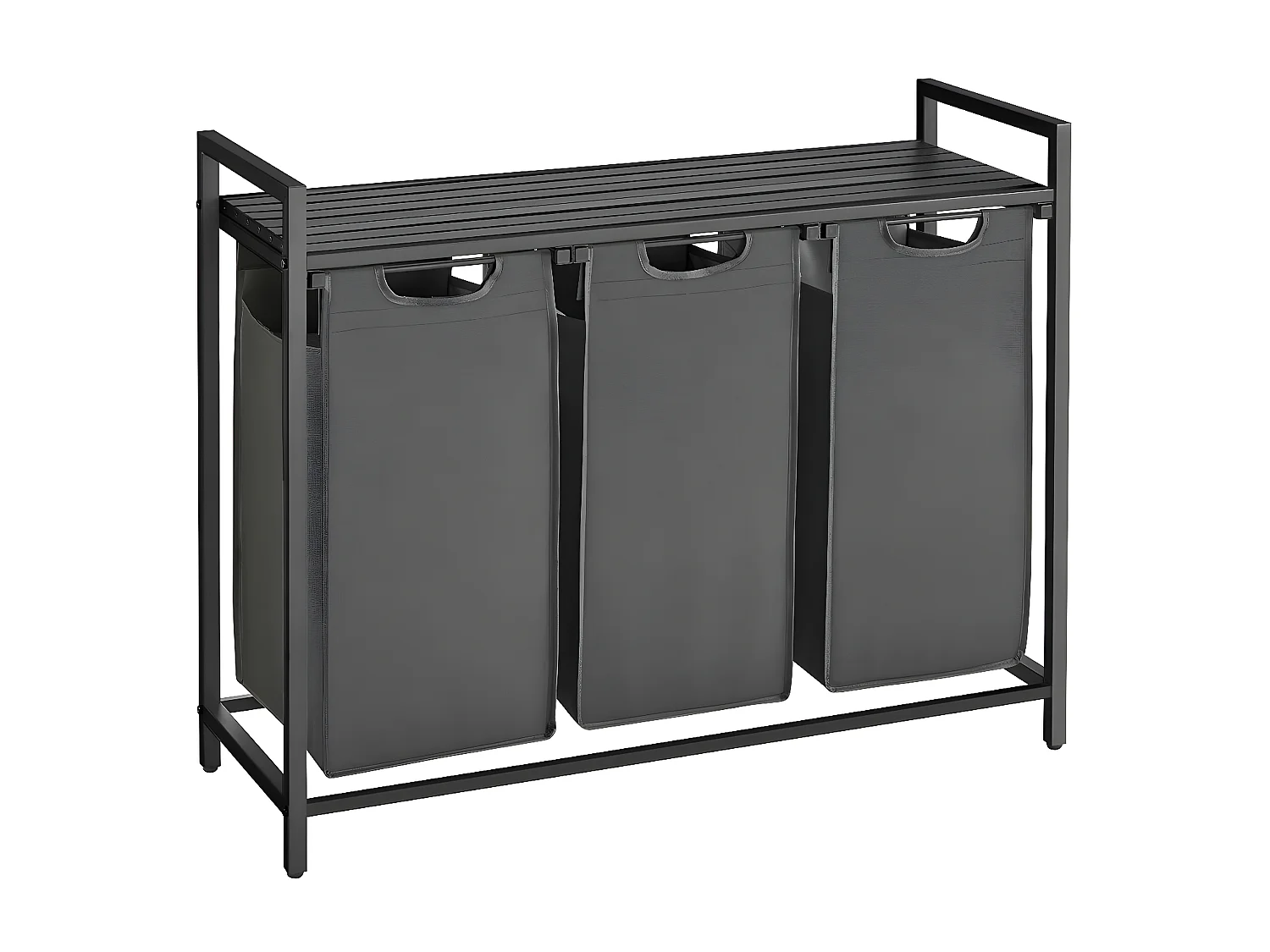 Panier à linge 3 compartiments - L92,5 cm