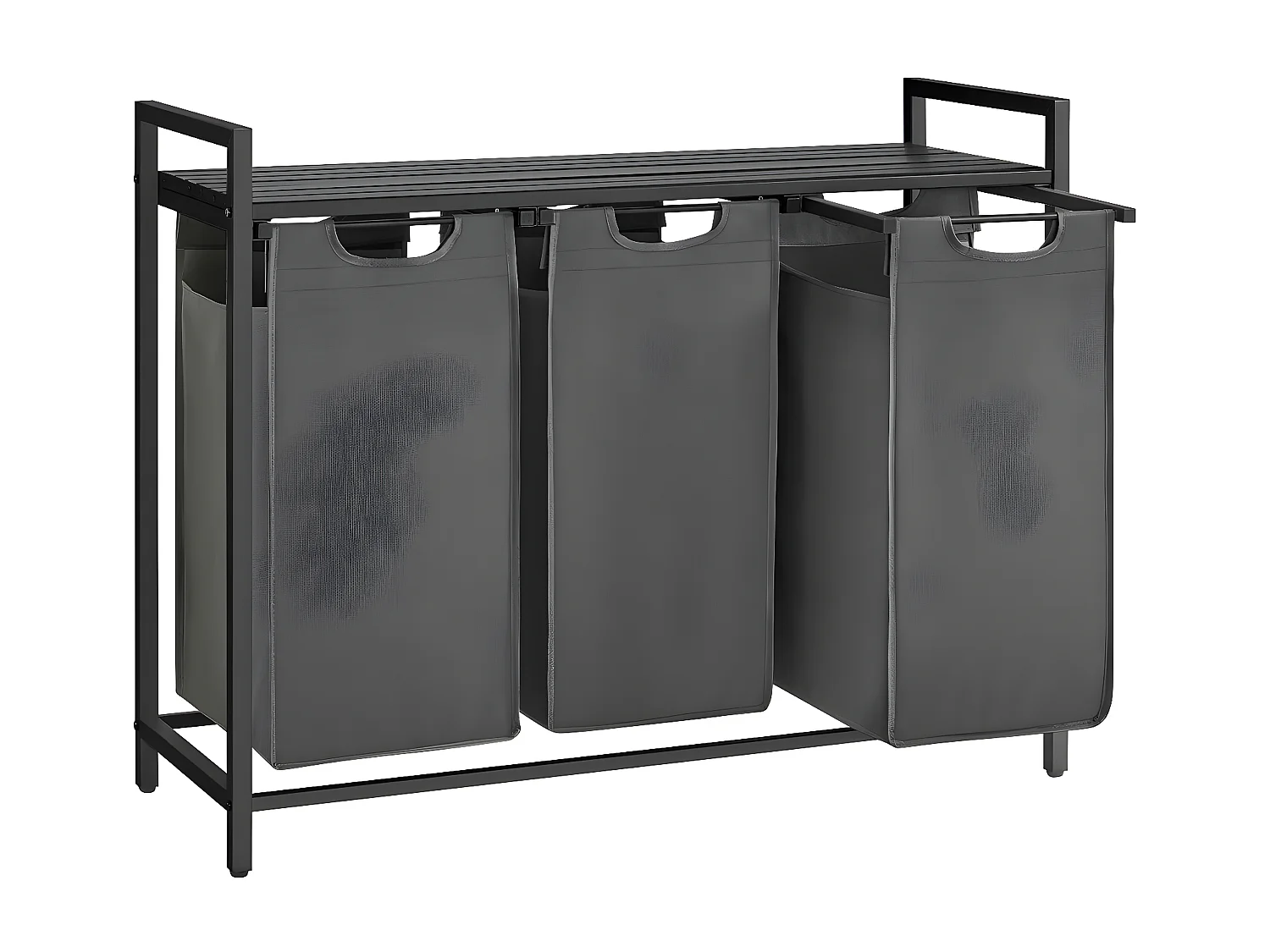 Panier à linge 3 compartiments - L92,5 cm