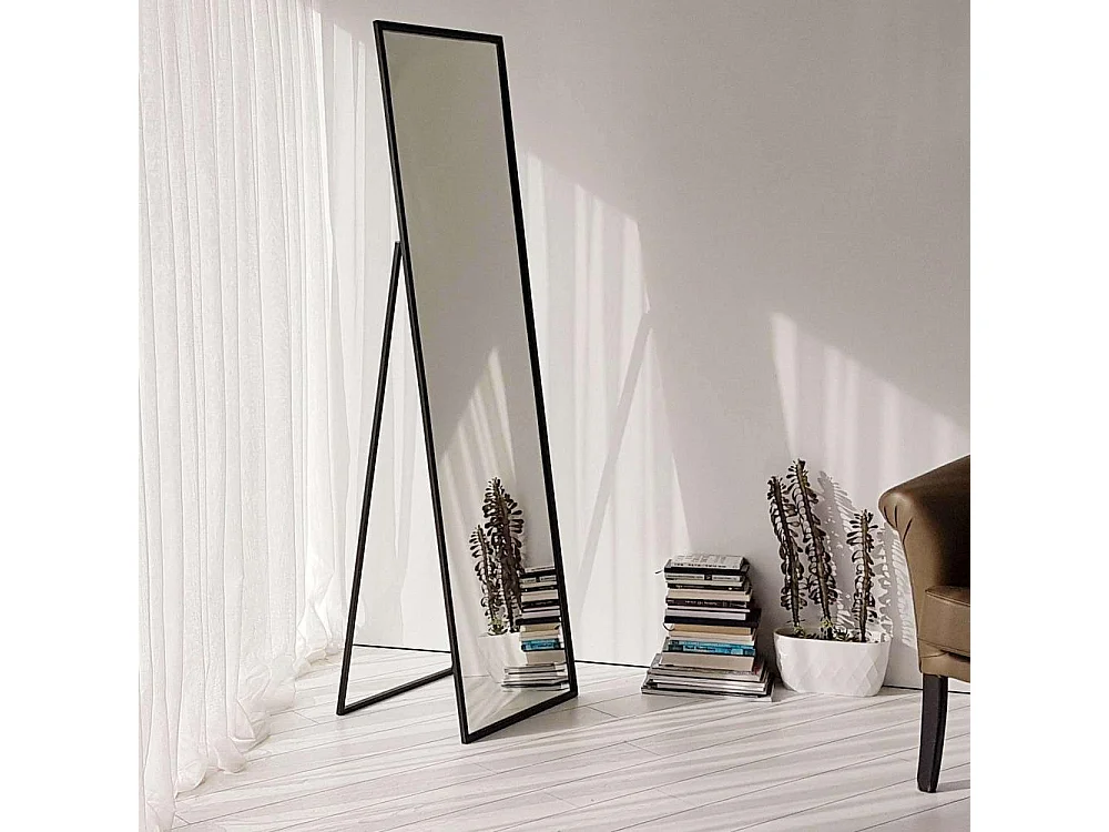 Miroir psyché en métal Noir