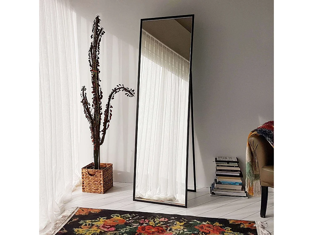 Miroir psyché en métal Noir