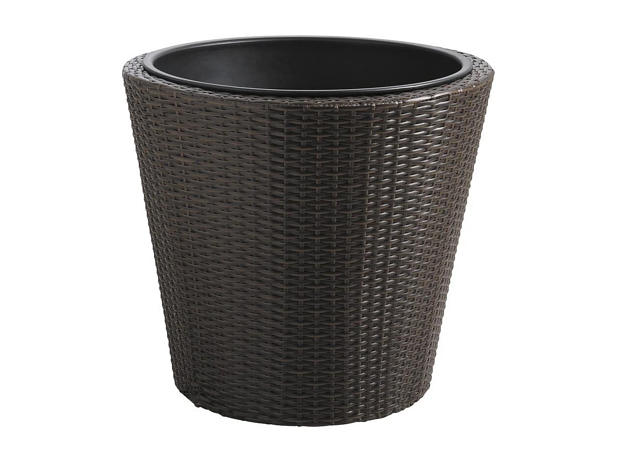 Cache-pots en résine tressée (lot de 3) Ronde
