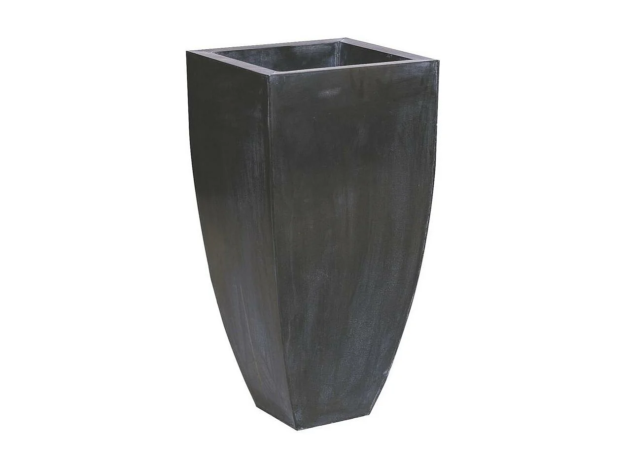 Cache-pots en zinc noir (lot de 2)